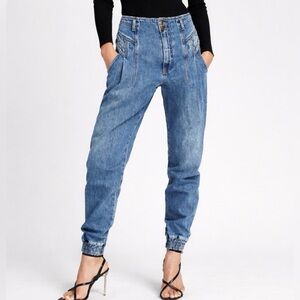 Retrofete Revolve Miriam Pant Jeans 28 Brookhaven High Rise Baggy Pleated NEW